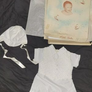 Vintage Little Folks Boy's Christening Set